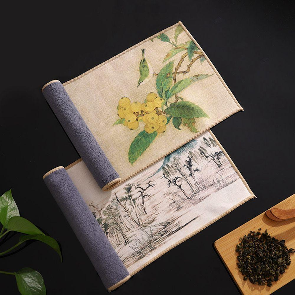 Chinese Tea Set Accessories Table Cleaning Household High-end Rag Tea Napkin Table Mats Tea Towel