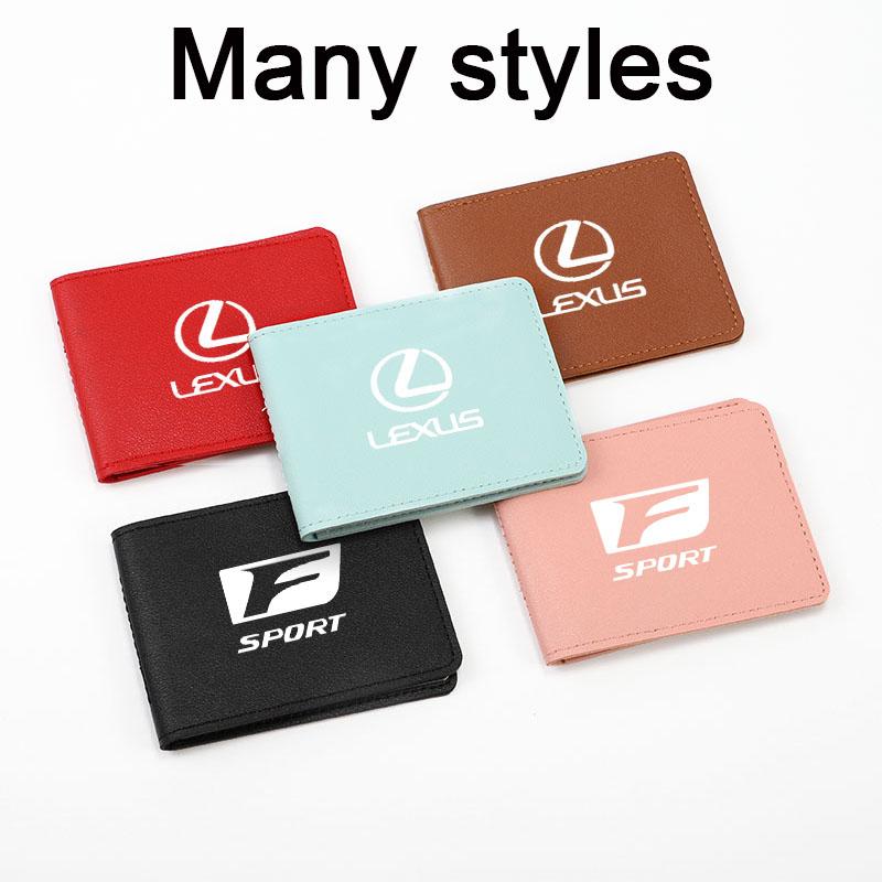 High-end Leather Car Driver License Card Holder ID Credit Case For Lexus F SPORT ES UX 300e GS GX IS LS LX LBX NX RX 350h 450h IB3