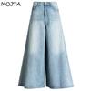 Spring Autumn Women High Waist Slim Fit Ladies Jeans Casual Denim Pants Oversized Trousers Streetwear Cropped Pants Plus Size