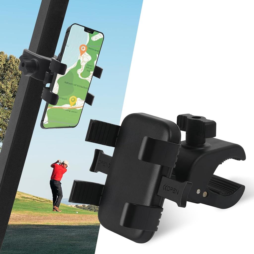 Universal Golf Cart Phone Holder Mount Compatible with EZGO/Club Car/Yamaha For IPhone/Galaxy/Huawei Quick Release/360° Rotatabl