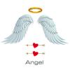 [L5452] - Sheet of Stickers 'Angel' (50x70 Cm)