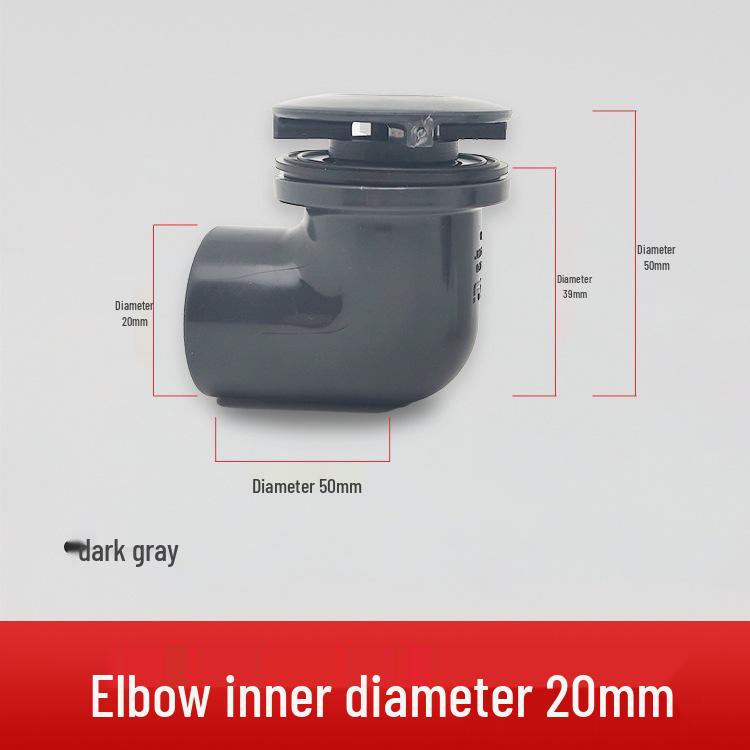 Tianyan PVC Male Thread Extended Exhaust Connector for Fish Tank Drainage