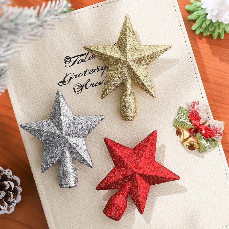 3 шт. Красная звезда Верхушка для рождественской елки Веселое Рождество Украшение для домашнего декора Звезда Новогоднее украшение 2025 Аксессуары
