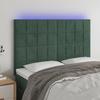 VidaXL LED Headboard Bedroom Furniture Double Bed Accessory Head of Bed Frame Interior Dark Green 3122475