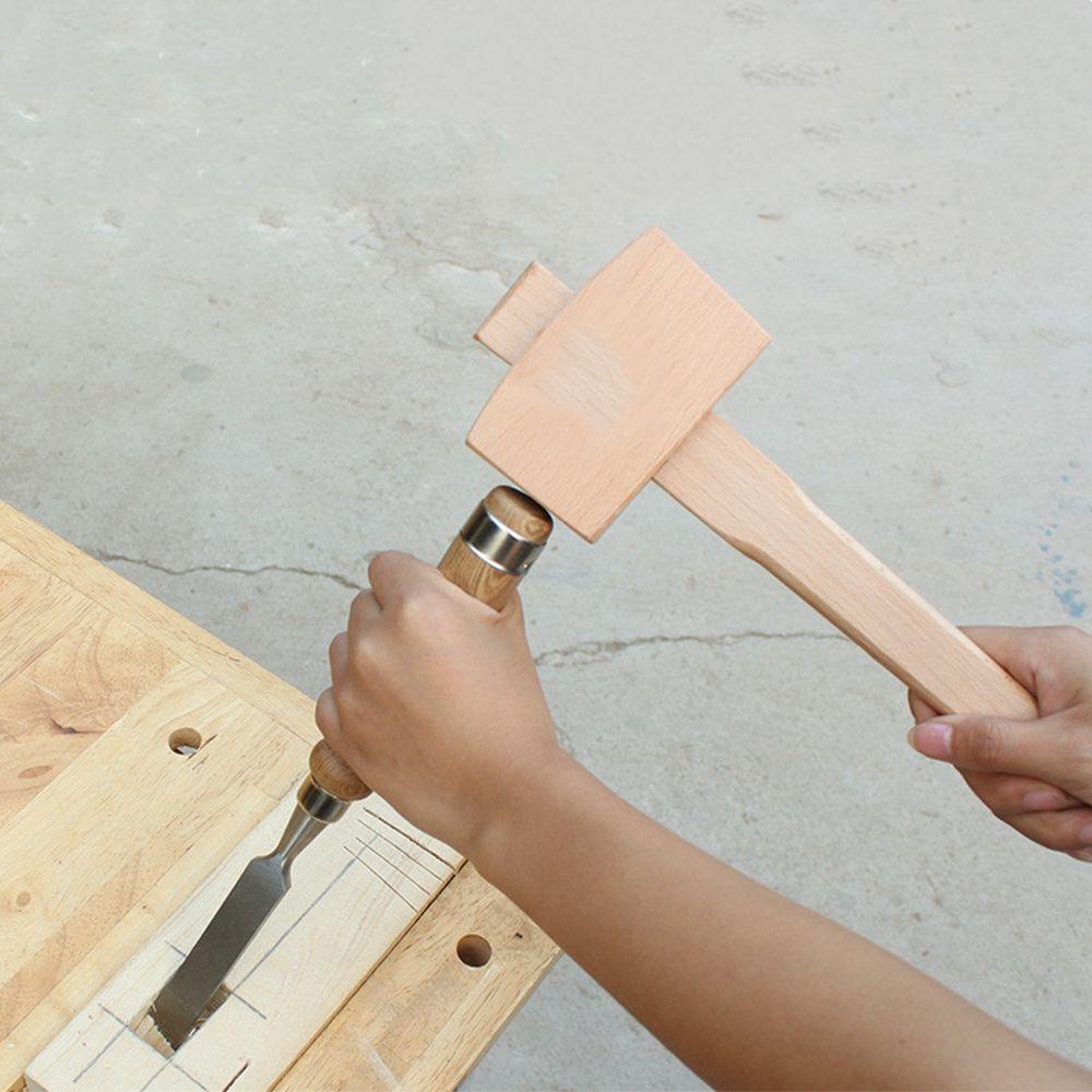 Beech Wood Handmade Professional Bartender Crushed Ice Mallet Wooden Hammer Woodworking Tools