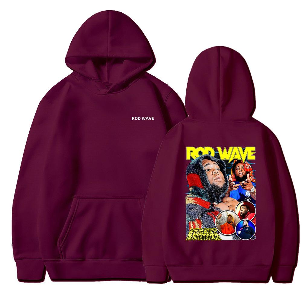 Rod Wave Ностальгия Музыкальный тур Толстовки с капюшоном Модный дизайн Мужская женская толстовка Флис Оверсайз Пары Повседневная уличная одежда Толстовки с капюшоном