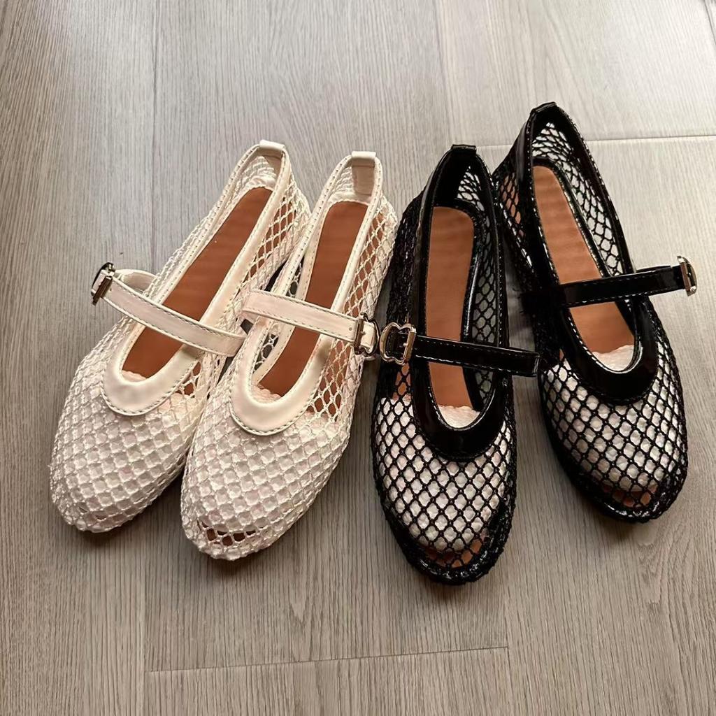 Женские элегантные балетки - От формальных до повседневных, с амортизирующими стельками и нескользящей резиновой подошвой - Черные металлические люверсы Туфли на плоской подошве