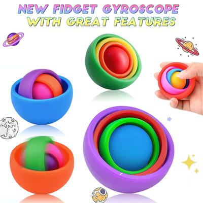 3D вращающийся шар гироскоп фиджет игрушка для снятия стресса для детей подростков мальчиков девочек взрослых Декомпрессия палец гироскоп спиннер
