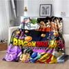 Japanese portable Dragon Cartoon Ball flannelette lightweight thin sheet sofa cover family office casual warm throw blanket.