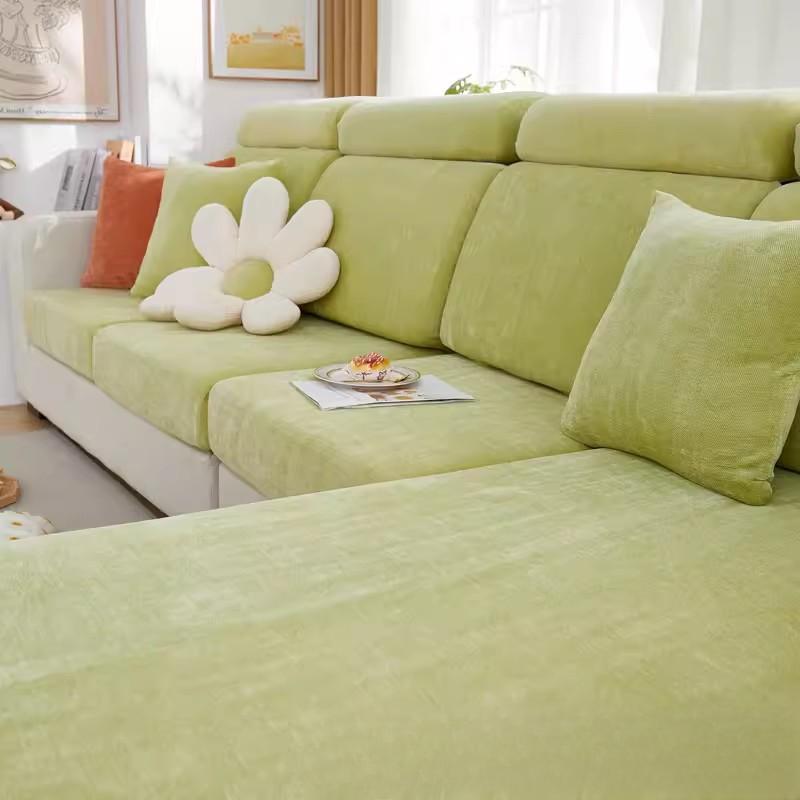Чехол для дивана с защитой от кошачьих царапин, новый зимний утолщенный чехол из синели, универсальный нескользящий чехол для подушки без измерений