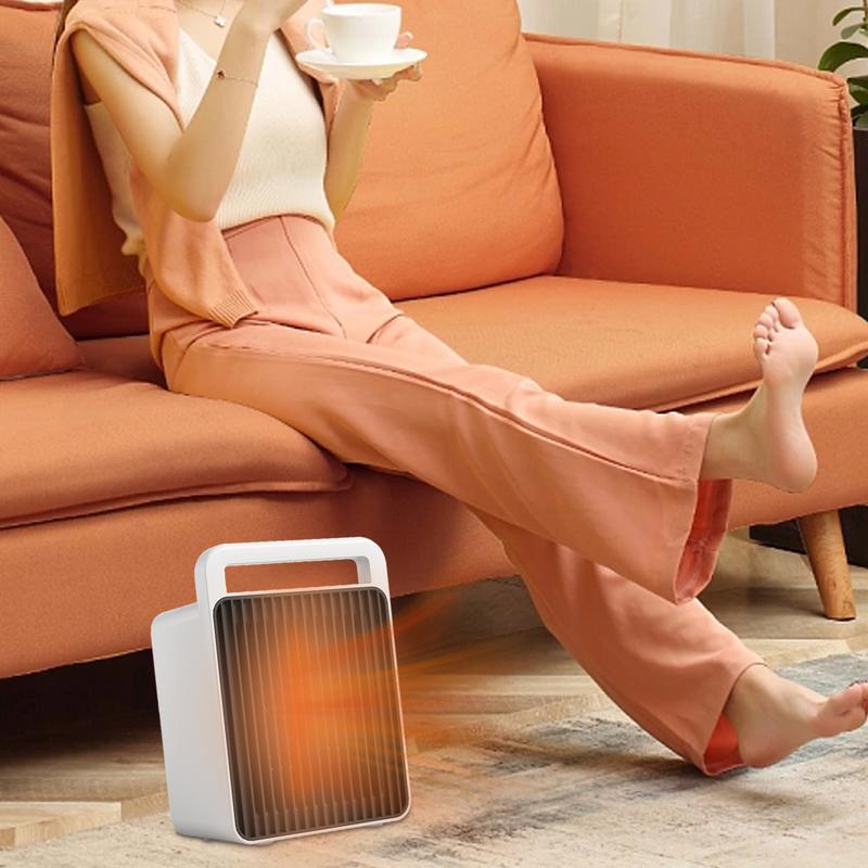 Heater Portable Small Space 900W Heater Fast Heating Lightweight Desktop Warm Air Heater Indoor Home Office Household