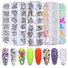 12 Girds Colorful Nail Rhinestones Mixed Size Diamonds AB Flatback Shiny Crystal 3D Glitter Gems Nail Art Decorations Strass