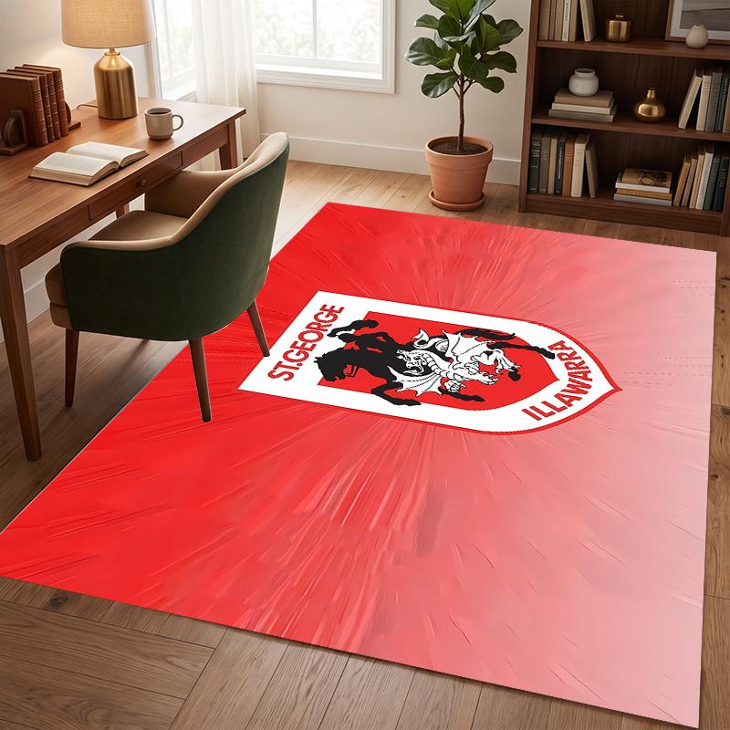 St George Illawarra Dragons (14) Office Rug Elegant Floor Rug for Office Living Room Bedroom and Indoor Home Spaces