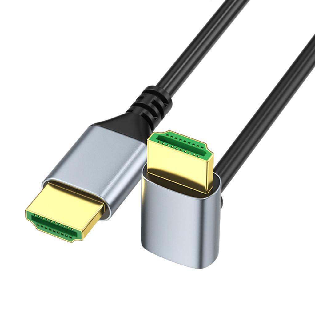 HDMI2.1 8K 60Hz Video Cord with 90 Degree Elbow Optional for Projector Monitor TV Aluminum Shell For Long Time Use