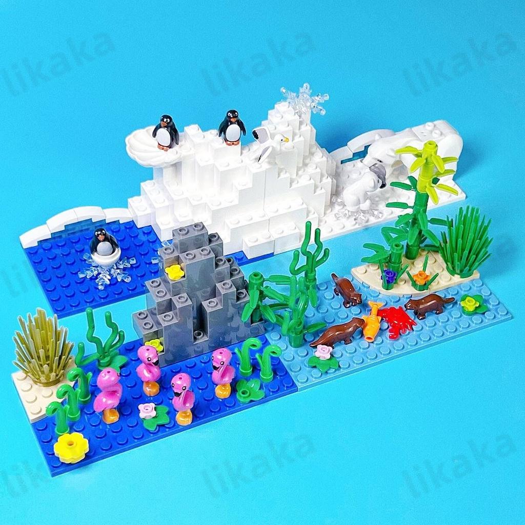 Городские фермерские животные, строительные блоки, природа, животные, рыба, выдра, MOC, подводный мир, рыба, дельфин, осьминог, набор, игрушки для детей, подарок