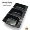 Eco-Friendly Black Hair Dyeing Bowl - Square Salon-Quality Mixing Tool for Color Paste