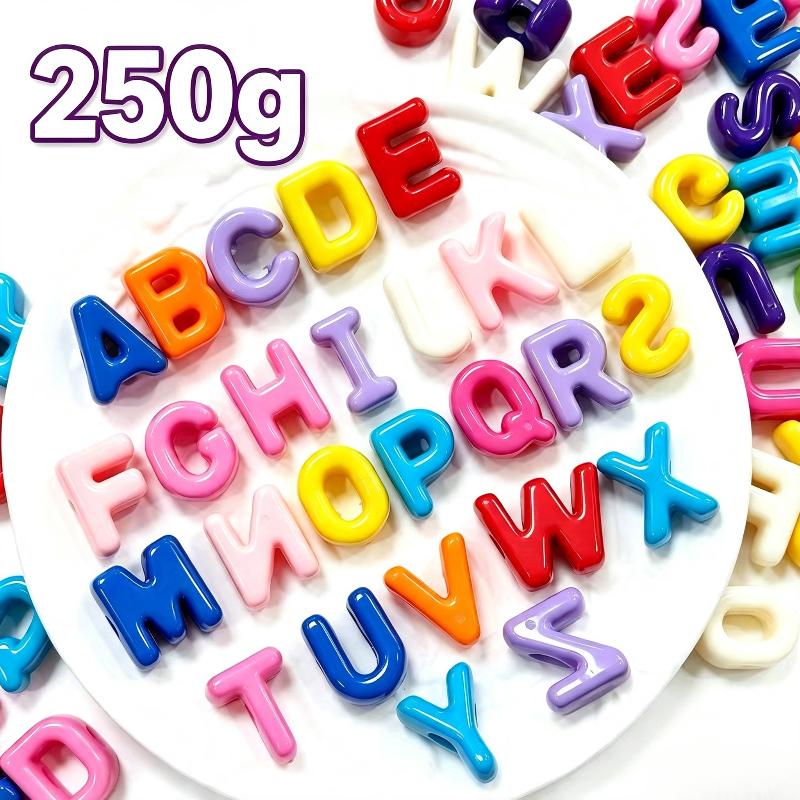 250 г Буквы-бусины 6 мм Отверстие A-Z Смешанный набор для изготовления украшений своими руками Браслет Брелок Набор для творчества для начинающих