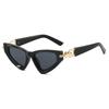 New Gradient Cat Eye Women Sunglasses  Personality Triangle Pc Metal Arrow Lock Design High Quality Trend Men Glasses Uv400
