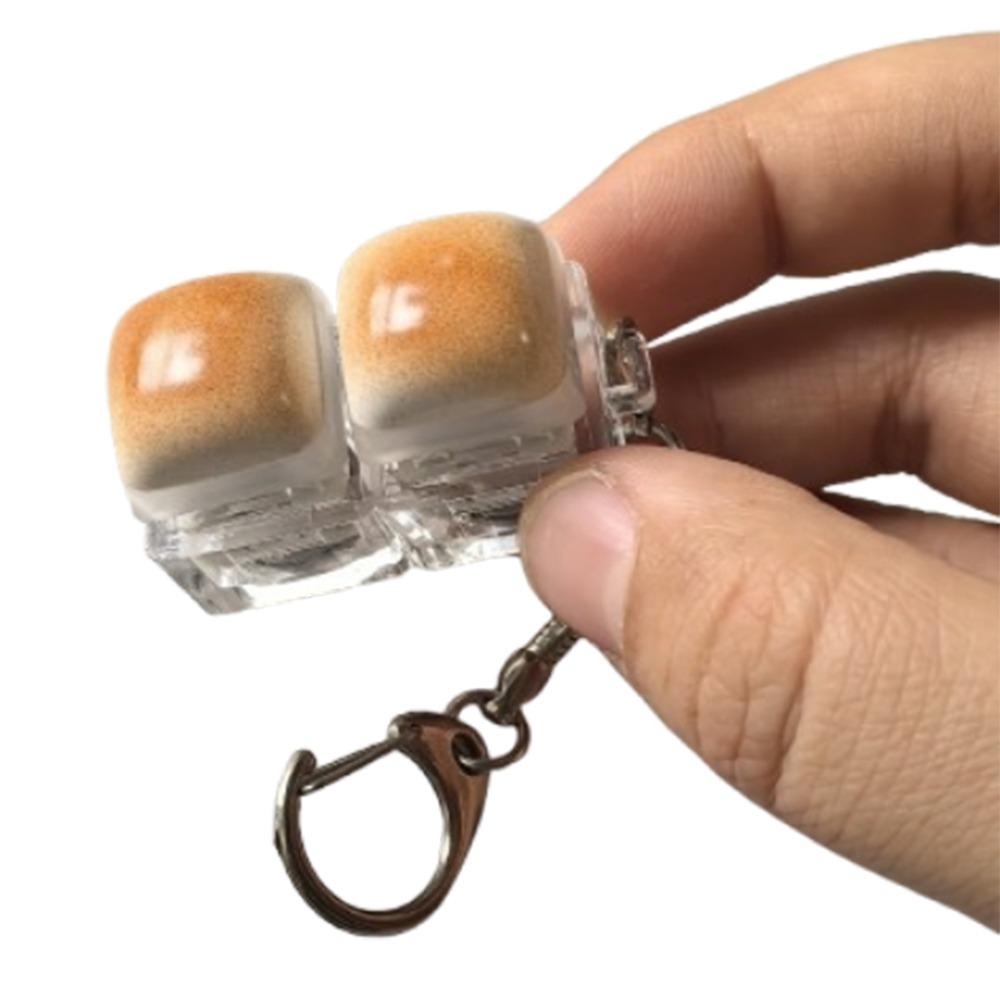 Cute Keyboard Button Keyring Creative Fidget Keycap Keychain Mini Pop Toy Pass The Time