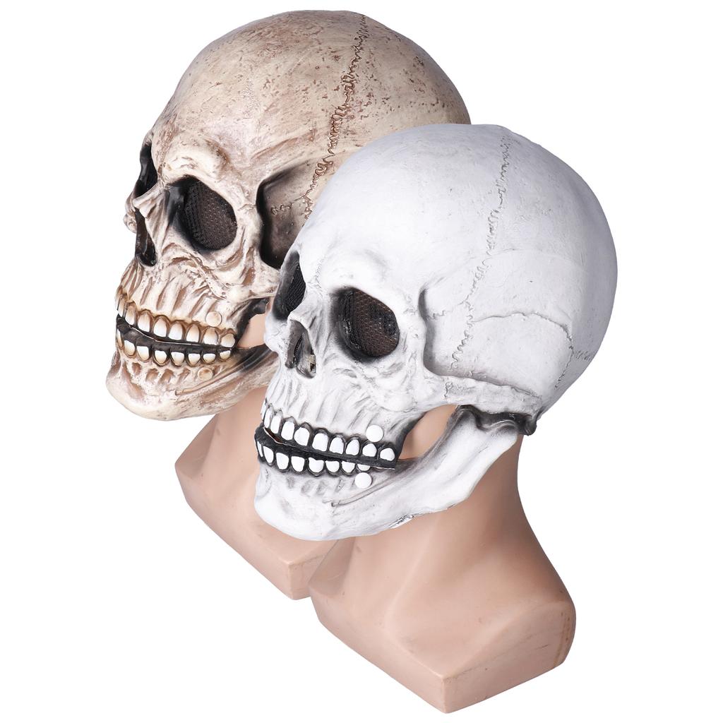 Хэллоуин Череп шлем латекс подвижная челюсть полный череп шлем праздничная вечеринка украшение косплей Cos