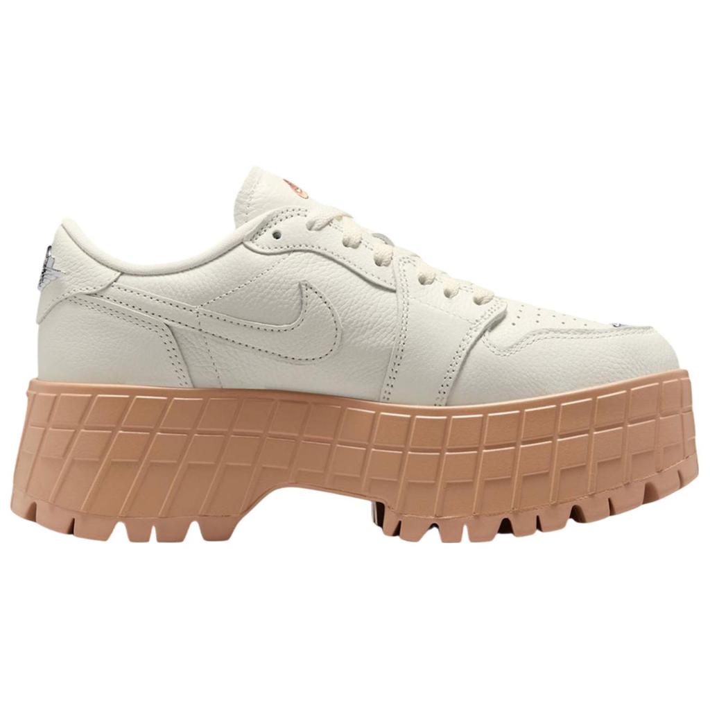 Женские кроссовки Air Jordan 1 Low Brooklyn Light Madder Root Кремово-белые Металлик-серебристый HF3184-101