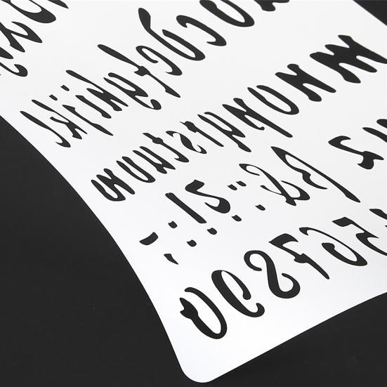 Английский алфавит цифры DIY скрапбук шаблон для рисования измерительная линейка трафарет