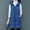 MAITA модный осенне-зимний длинный хлопковый жилет женская куртка корейское пальто без рукавов с капюшоном плюс размер тонкий теплый женский жилет