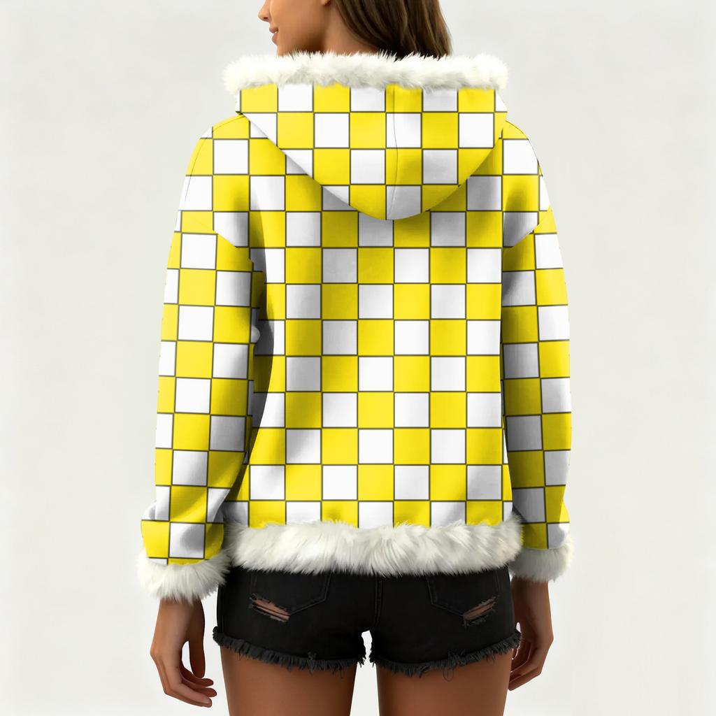 Women's Christmas Print Contrasting Loose Casual Hoodie