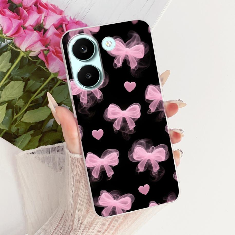 Чехол для Xiaomi Poco X8 Pro Max Чехол Популярный Цветок Мягкий Силикон Прозрачный ТПУ Бампер для Xiaomi Poco X8 Pro X8ProMax Fundas