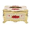 Tissue Box Cover Rose Pattern Classy Elegant Tissue Box Holder Paper Organizer for Living Room Car