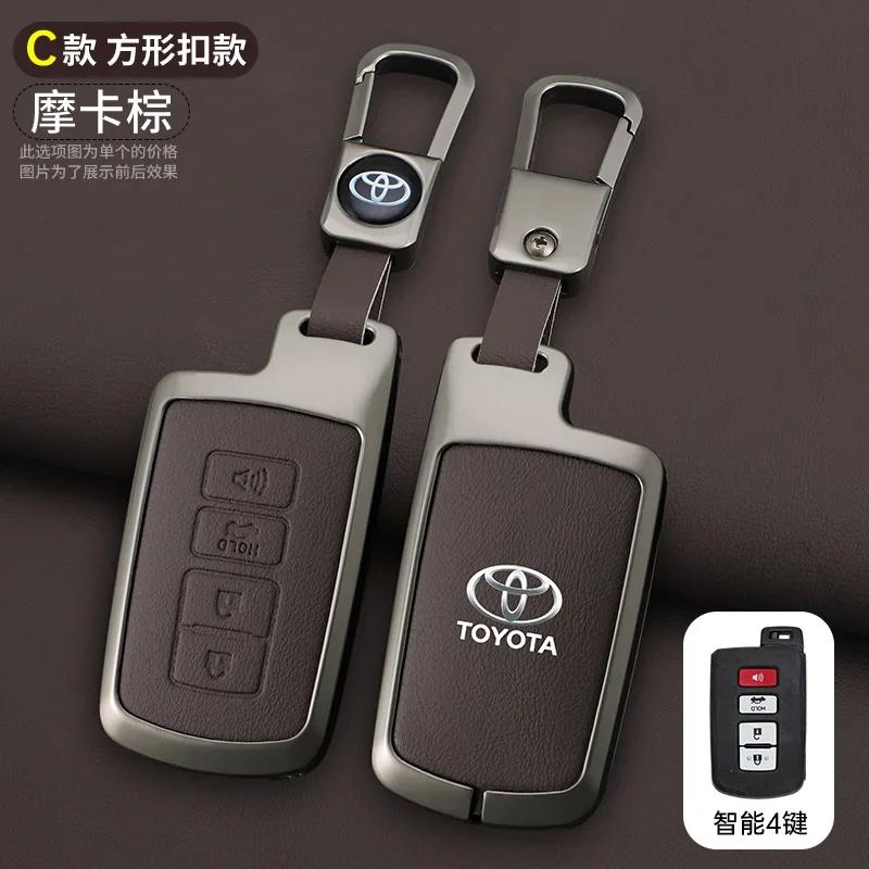 Car Key Case for Toyota Key Cover For CHR RAV4 Auris Avensis Prius Aygo Camry Corolla Land Cruiser 200 Prado Crown Car Key Fob