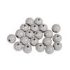 FSC 100% Wooden Beads, Polished, 10mm Ø, Light Grey, 52 Pieces