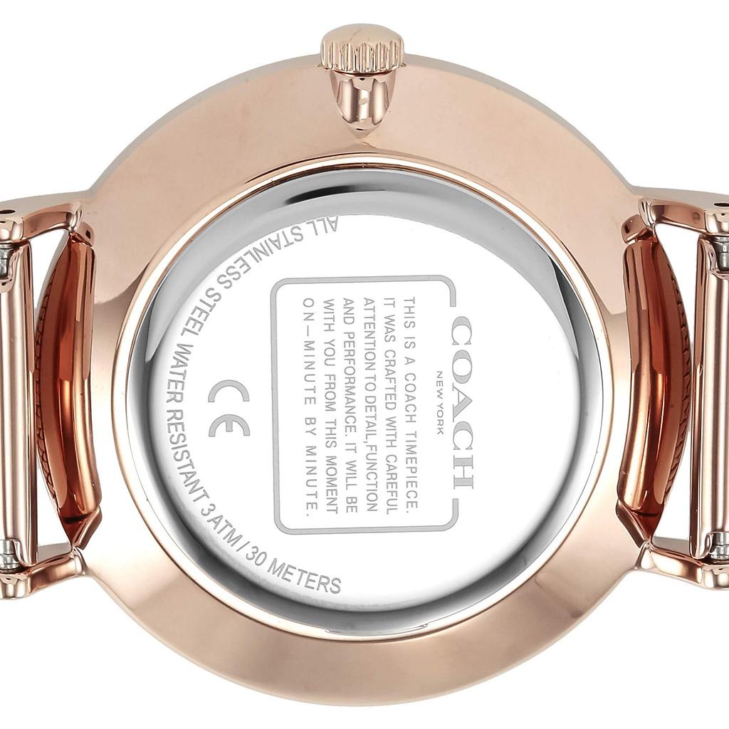 PERRY White Dial Stainless Steel Quartz 32MM Watch 14503425 Rose Gold [Coach] Women's [Item]