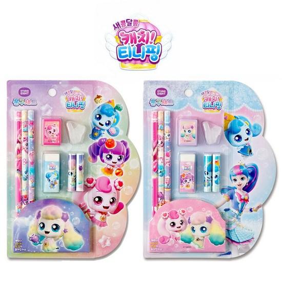 Набор канцелярских принадлежностей Catchtinipping, набор школьных принадлежностей, цветные карандаши, маркеры, цветная бумага, популярный персонаж в Корее