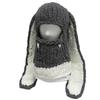New Hand-Knitted Velvet Rabbit Ear Hat with Devil Horns - Warm, Thick, Sweet, and Stylish Spicy Girl Face Mask