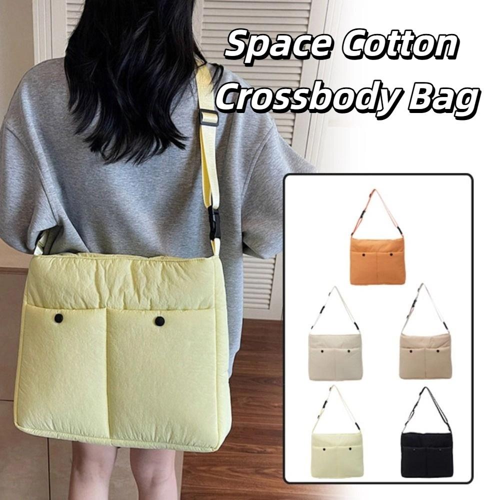 Down Space Cotton Crossbody Bag Tote Bag Laptop Bag Simple Korean Shoulder Bag  Girls