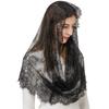 Black Lace Veil Spanish Style Lace Traditional Vintage Inspired Infinity Shape Mantilla Veil Latin Mass Head Covering