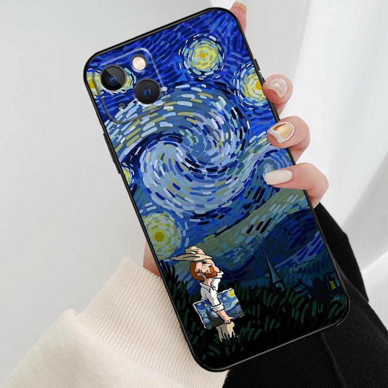 Чехол Van Gogh Звездная ночь Для iPhone 12 11 13 14 15 16 Pro Max Mini Чехол Для iPhone XR X XS Max Plus Чехол для телефона