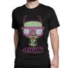 2024 Лето Новый Принт Kawaii Invader Zim Хлопок Мужская Футболка Дышащая Короткий Рукав Свободный Размер Одежда Мужская Футболка