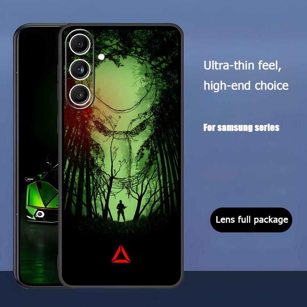 Movie P-Predator Popular Phone Case For Samsung Galaxy S25 S24 S23 S22 S21 S20 Plus Ultra Note20 Soft Black