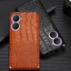 Compatible Honor Play Phone Case: Cowhide Crocodile Pattern, Genuine Leather, Half-Cover for Play 40, 30Plus, and 20Pro Models.