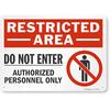 SmartSign "Restricted Area - Do Not Enter, Authorized Personnel Only" Sign | 3" Plastic