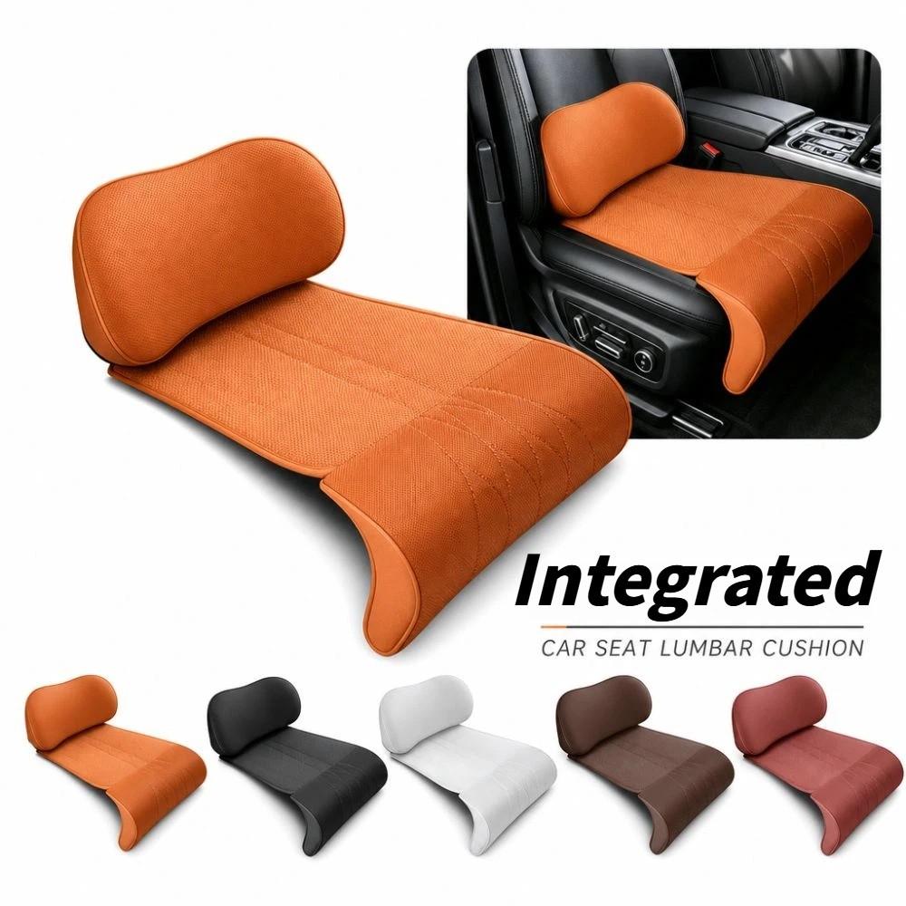 Memory Foam Integrated Lumbar Leg Support Mat Leather Extended Seat Cushion  Vehicle Universal