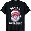 Рождественская футболка «Любимый Хо Санты» Забавный Санта-Клаус Милая рождественская футболка