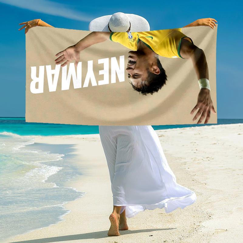 1pc Music Sports Fusion Microfiber Quick Dry Beach Towel Absorbent Soft Oversized Sand Free Towel for Travel Pool Gym Swimming Yoga 20a129