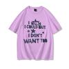 Cotton Harajuku Trend Girls Tshirts Sarcastic I Wish I Could Star TShirt Girls Casual Printing Street Tops Hip Hop T Shirt
