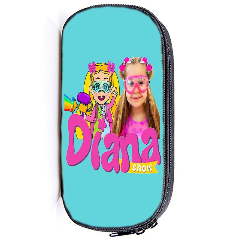 Детский пенал с изображением Дианы и Ромы для девочек, милый кавайный пенал для хранения карандашей, детская сумка для ручек, канцелярская коробка, школьные принадлежности для школьников