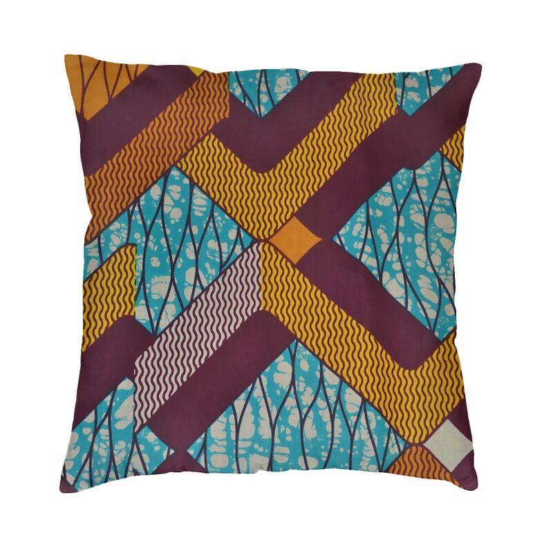 Geometric Ankara Pattern Cushion Cover African Tribal Art Velvet Luxury Pillows Case Decor Home xcm Decorative Pillowcases