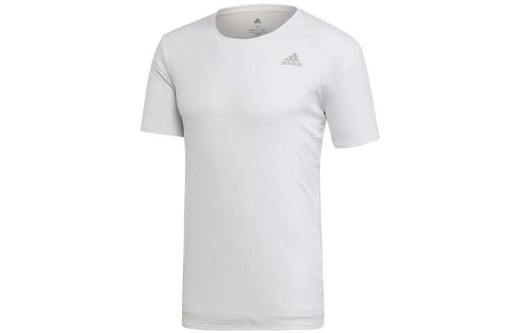 adidas Футболки Мужские Белые С Круглым Вырезом Умеренный Прямой Крой DQ1847
