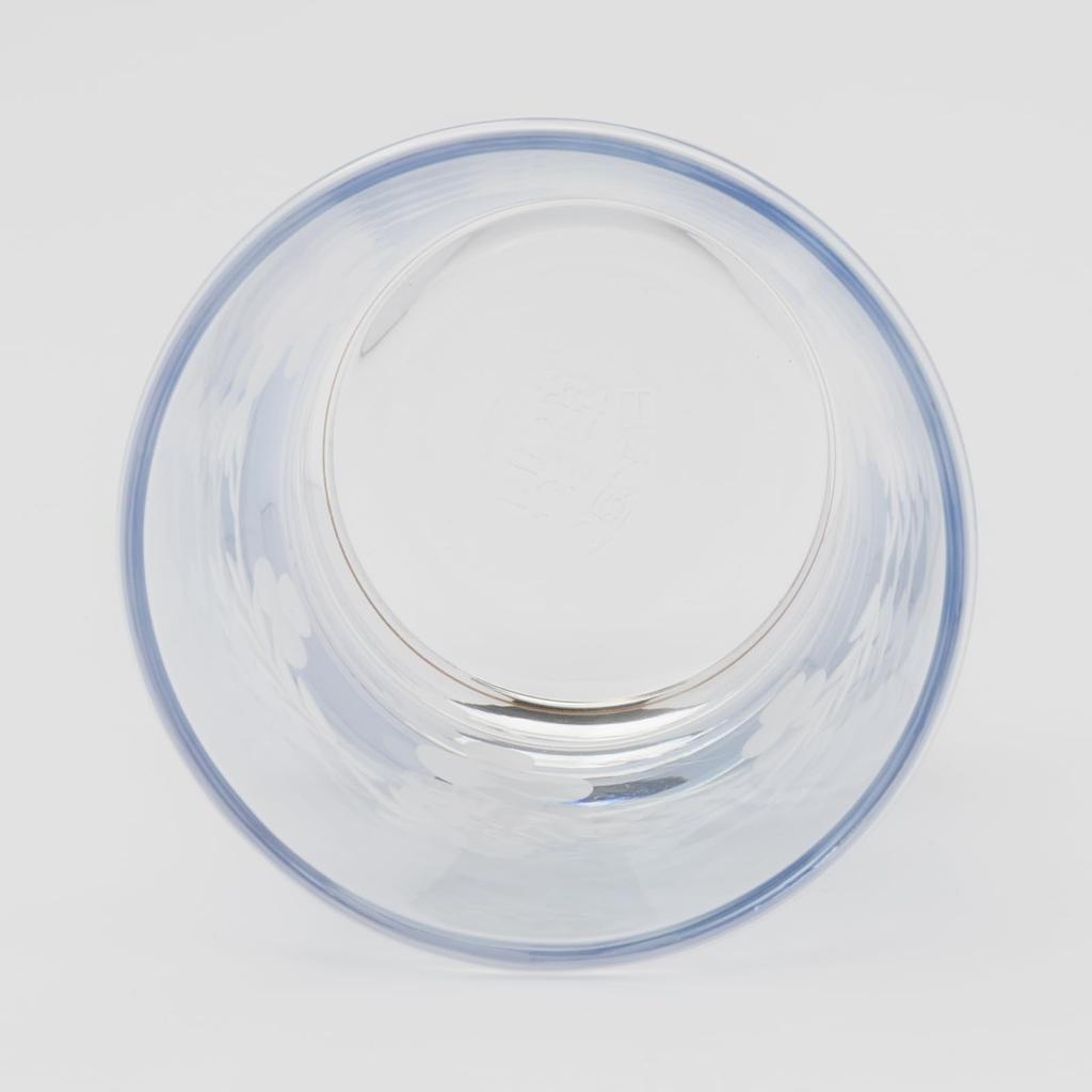 Otsuka Glass "Colorful Poem" Sake Glass, 120ml, Blue, Hana Kiriko, Made In Japan, 09126-15-1BL-1P